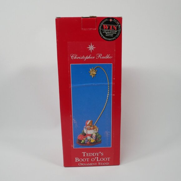 Christopher Radko Other - Christopher Radko Teddys Boot O'Loot Ornament Stand Christmas Decor